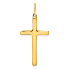 Sterling Silver Gold-tone Polished Cross Pendant QC5400GP