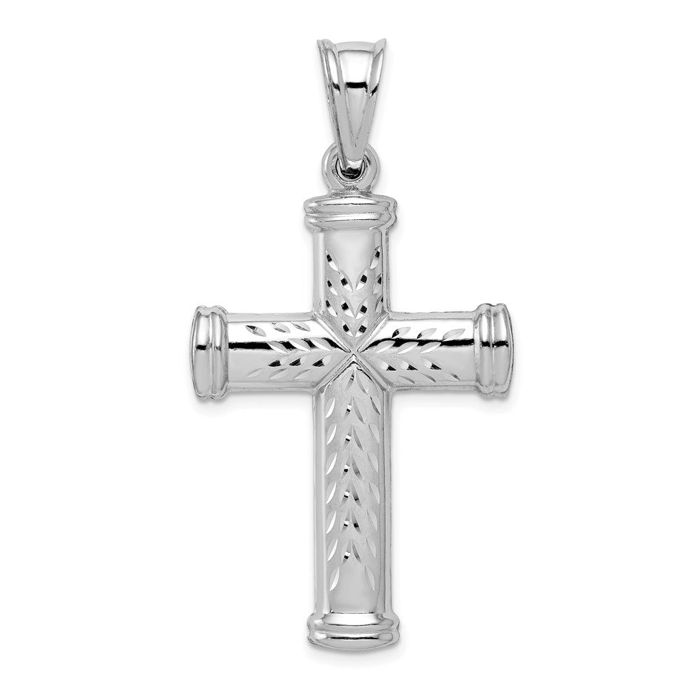 Sterling Silver Rhodium-plated Latin Crucifix Pendant QC5408