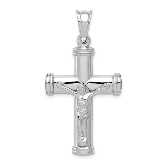 Sterling Silver Rhodium-plated Latin Crucifix Pendant QC5408