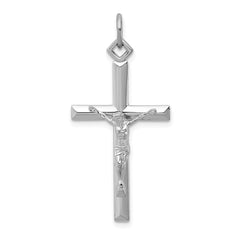 Sterling Silver Rhodium-plated Crucifix Pendant QC5429