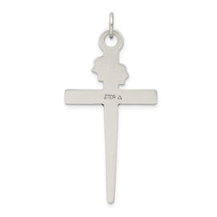 Sterling Silver Antiqued Crucifix Pendant QC5434