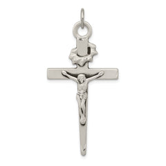 Sterling Silver Antiqued Crucifix Pendant QC5434