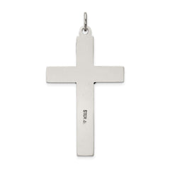 Sterling Silver Antiqued INRI Crucifix Pendant QC5436