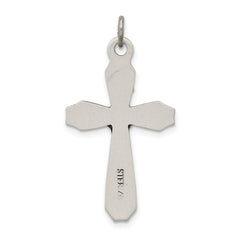 Sterling Silver Antiqued INRI Crucifix Pendant QC5437
