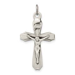 Sterling Silver Antiqued INRI Crucifix Pendant QC5437