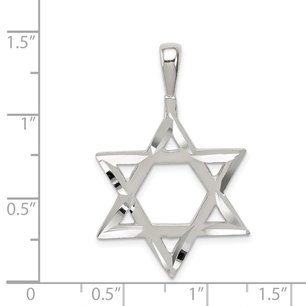 Sterling Silver Star of David Charm QC544