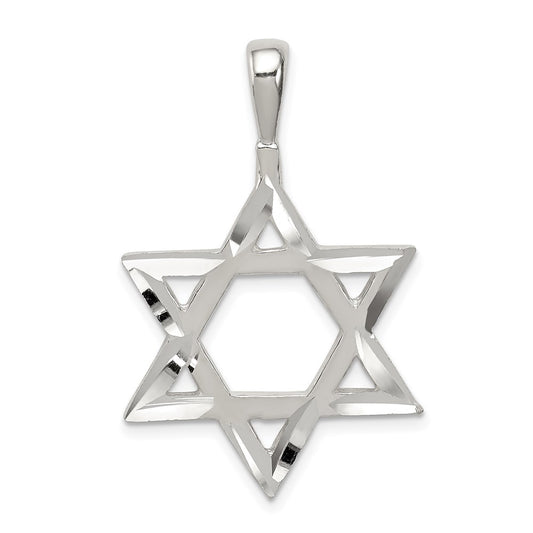 Sterling Silver Star of David Charm QC544