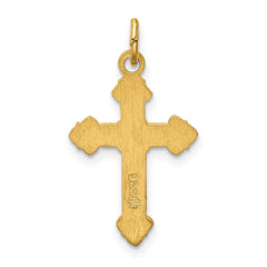Sterling Silver & 24k Gold -plated INRI Crucifix Charm QC5450