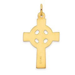 Sterling Silver & 24k Gold -plated Celtic Cross Pendant QC5457