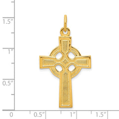 Sterling Silver & 24k Gold -plated Celtic Cross Pendant QC5457