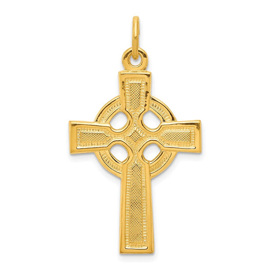 Sterling Silver & 24k Gold -plated Celtic Cross Pendant QC5457