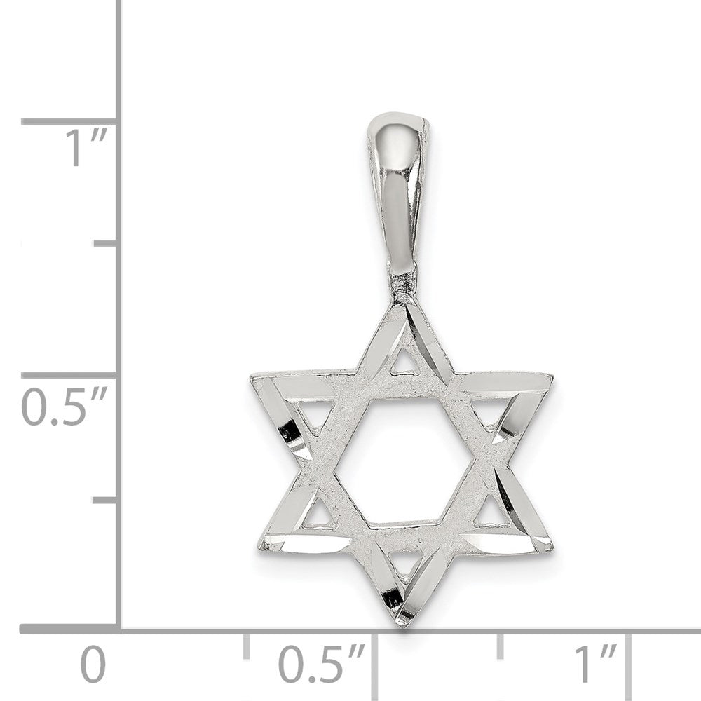 Sterling Silver Star of David Charm QC546