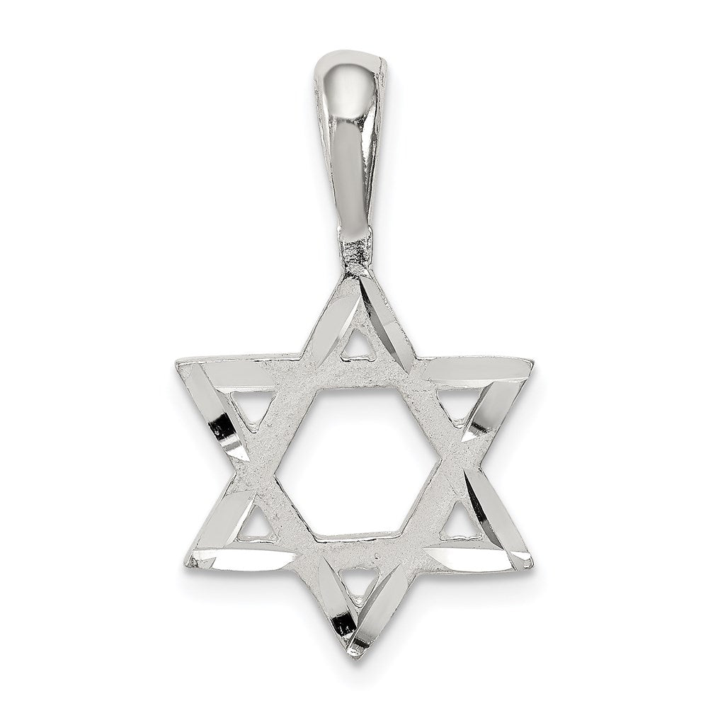 Sterling Silver Star of David Charm QC546
