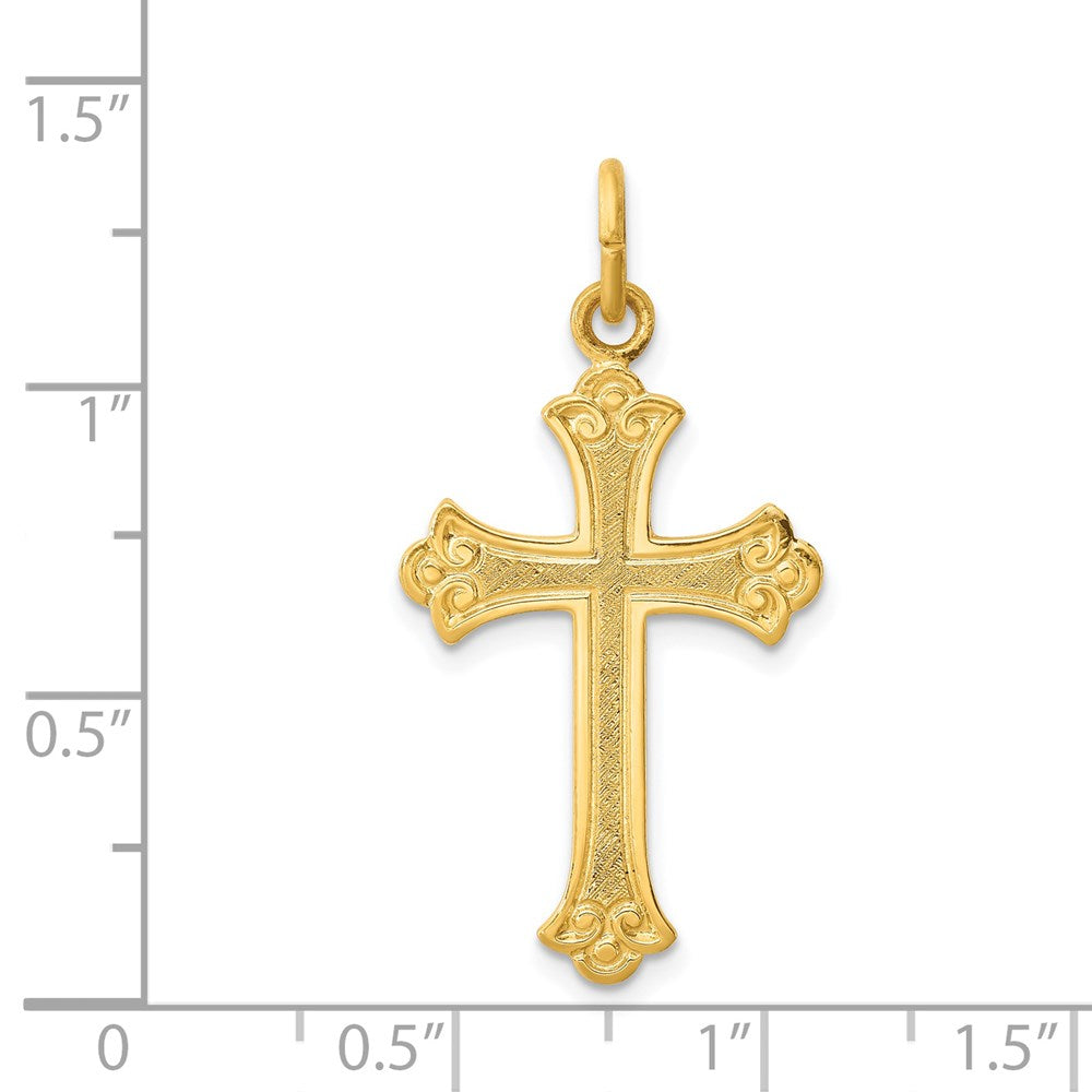 Sterling Silver & 24k Gold -plated Cross Pendant QC5464