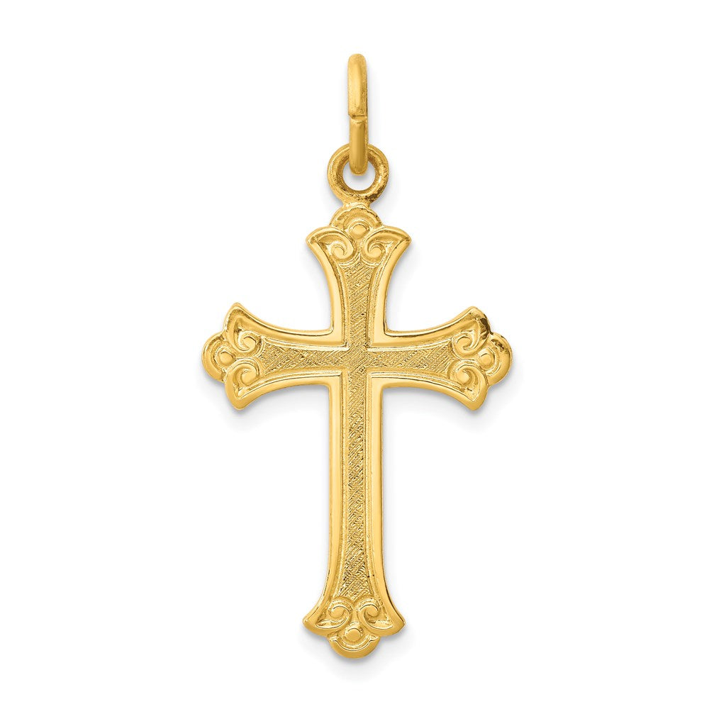 Sterling Silver & 24k Gold -plated Cross Pendant QC5464