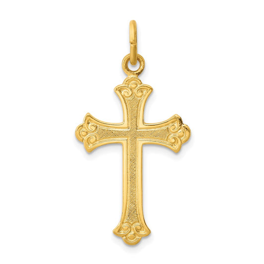 Sterling Silver & 24k Gold -plated Cross Pendant QC5464