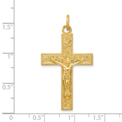 Sterling Silver & 24k Gold -plated INRI Crucifix Pendant QC5466