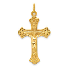 Sterling Silver & 24k Gold -plated INRI Crucifix Pendant QC5469