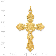 Sterling Silver & 24k Gold -plated INRI Crucifix Pendant QC5474