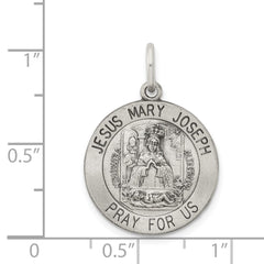Sterling Silver Antiqued Holy Family Medal QC5478