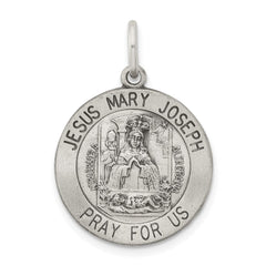 Sterling Silver Antiqued Holy Family Medal QC5478