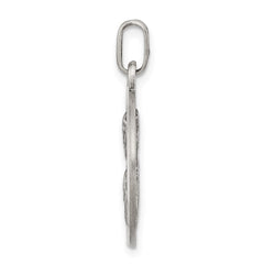 Sterling Silver Antiqued Sacred Heart of Jesus Medal QC5483