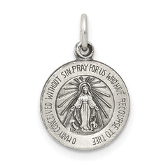 Sterling Silver Antiqued Miraculous Medal QC5500