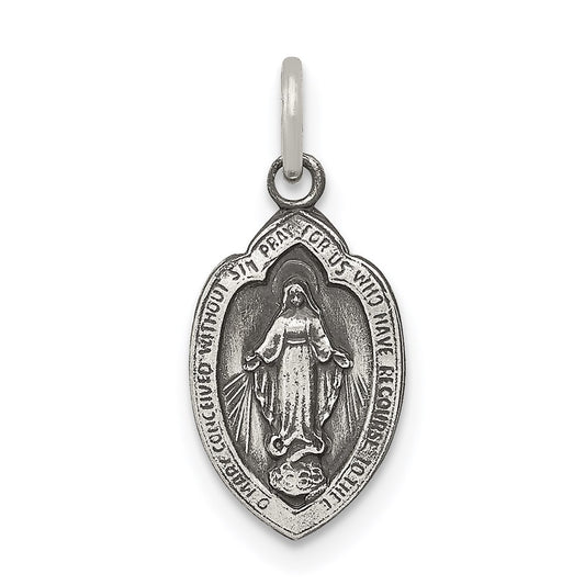 Sterling Silver Antiqued Miraculous Medal QC5502