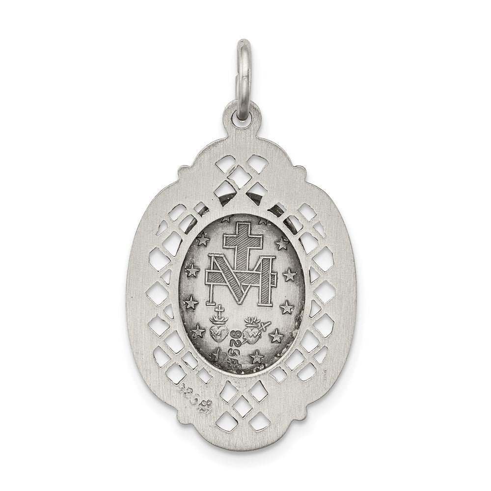 Sterling Silver Antiqued Miraculous Medal QC5508