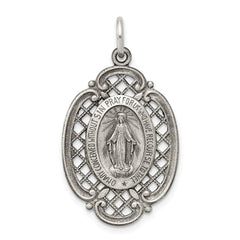 Sterling Silver Antiqued Miraculous Medal QC5508