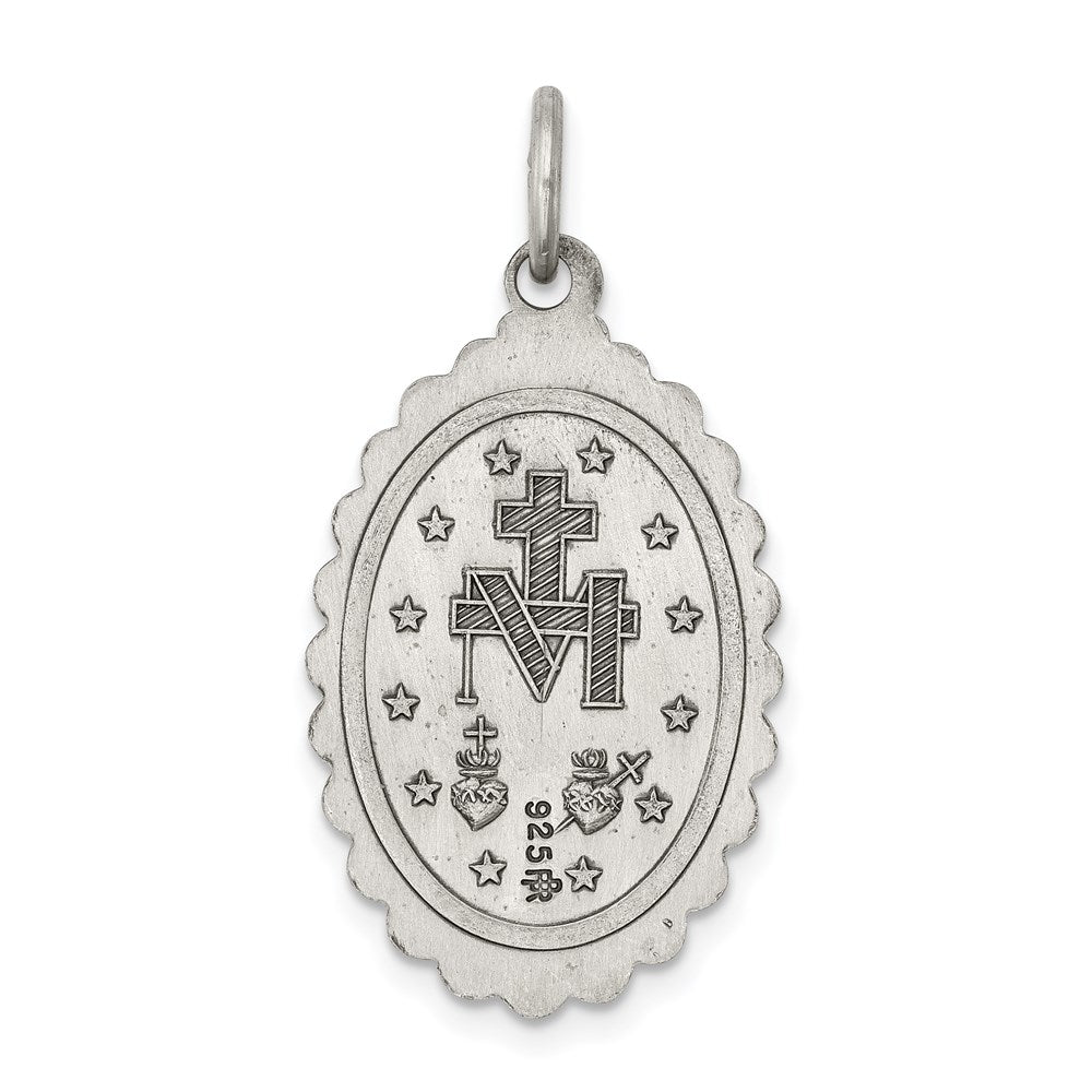 Sterling Silver Antiqued Miraculous Medal QC5511