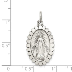 Sterling Silver Antiqued Miraculous Medal QC5511
