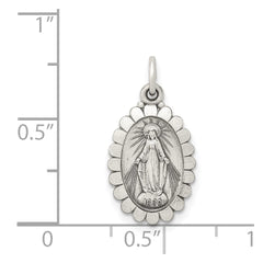 Sterling Silver Antiqued Miraculous Medal QC5512