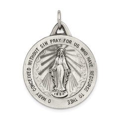 Sterling Silver Antiqued Miraculous Medal QC5519