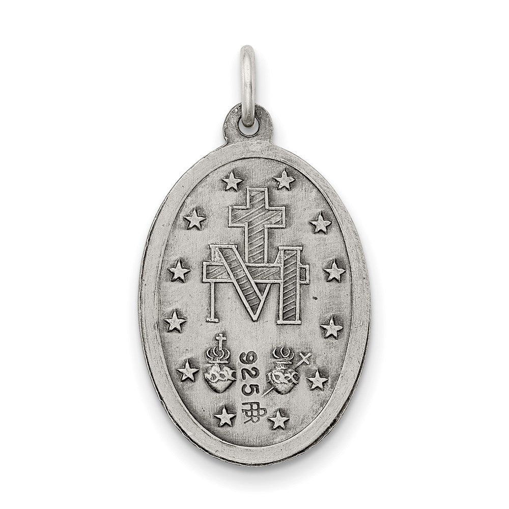Sterling Silver Antiqued Miraculous Medal QC5521