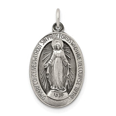 Sterling Silver Antiqued Miraculous Medal QC5521