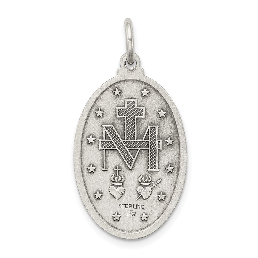 Sterling Silver Antiqued Miraculous Medal QC5523