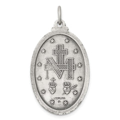 Sterling Silver Antiqued Miraculous Medal QC5524