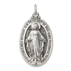 Sterling Silver Antiqued Miraculous Medal QC5524