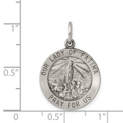 Sterling Silver Antiqued Our Lady of Fatima Medal QC5579