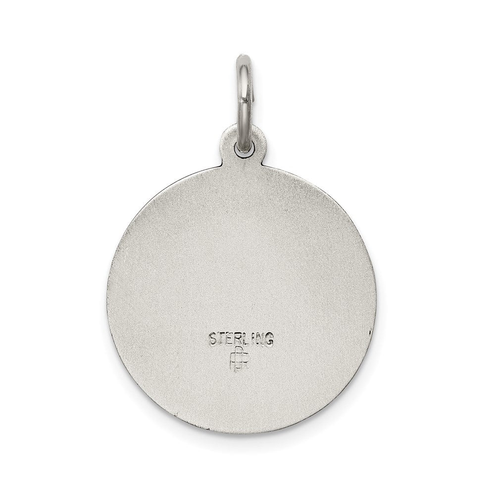 Sterling Silver Antiqued Sacred Heart of Mary Medal QC5586