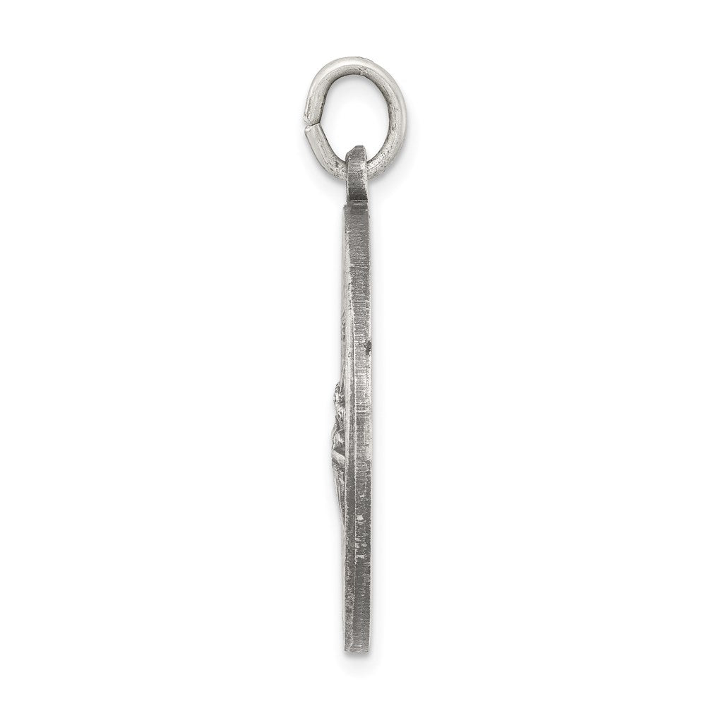 Sterling Silver Antiqued De La Providencia Medal QC5590