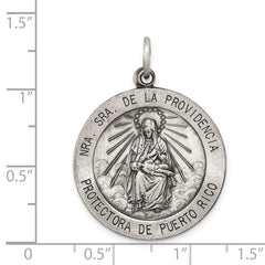 Sterling Silver Antiqued De La Providencia Medal QC5590