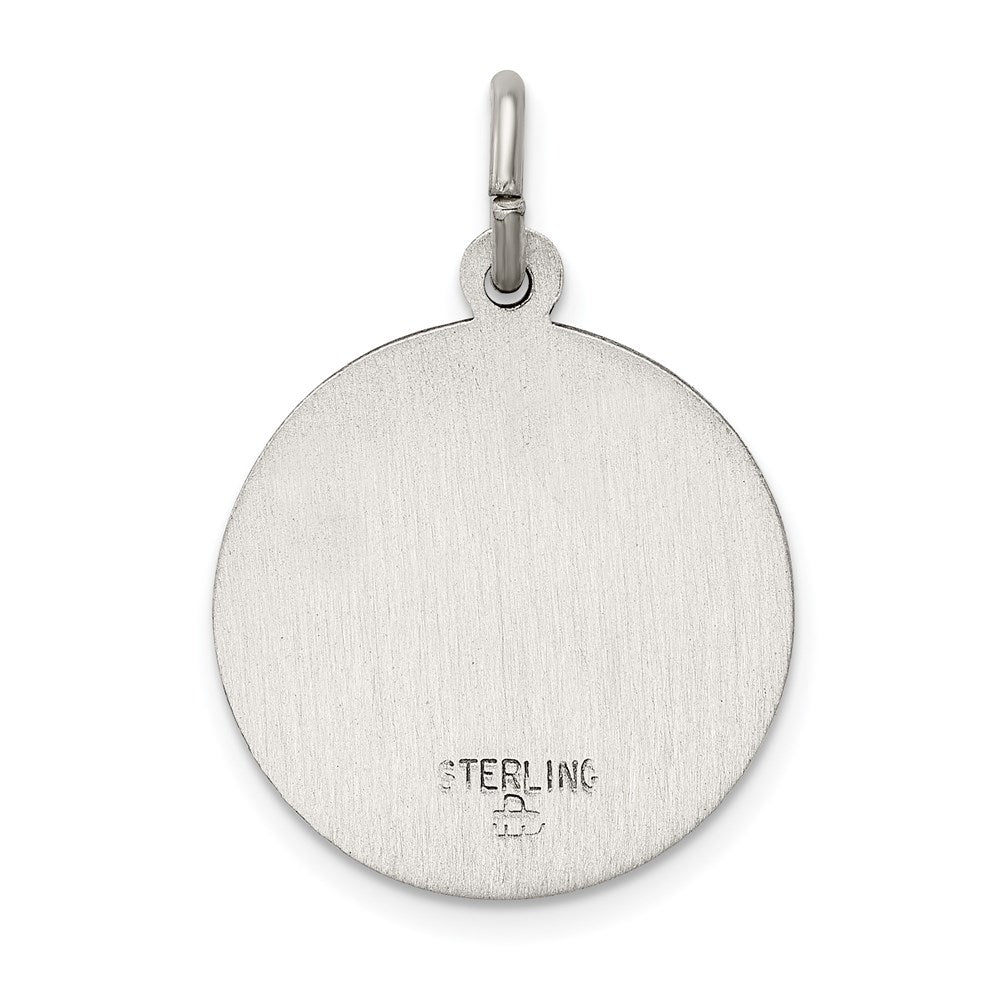 Sterling Silver Antiqued Blessed Mother Medal QC5591