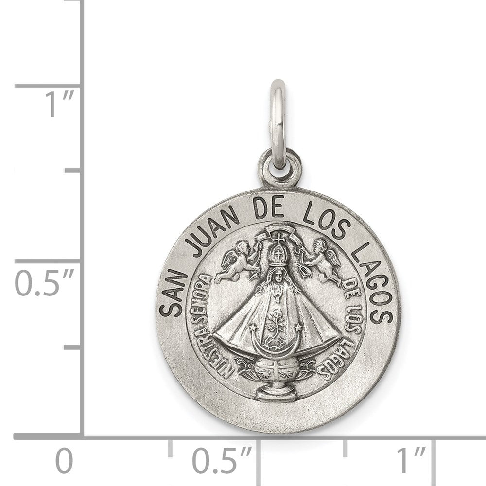 Sterling Silver Antiqued San Juan Los Lagos Medal QC5596