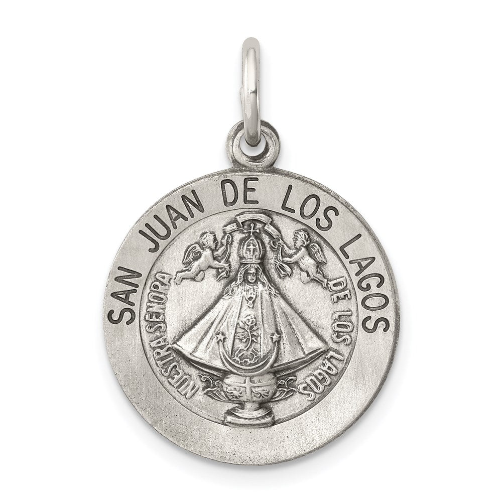 Sterling Silver Antiqued San Juan Los Lagos Medal QC5596