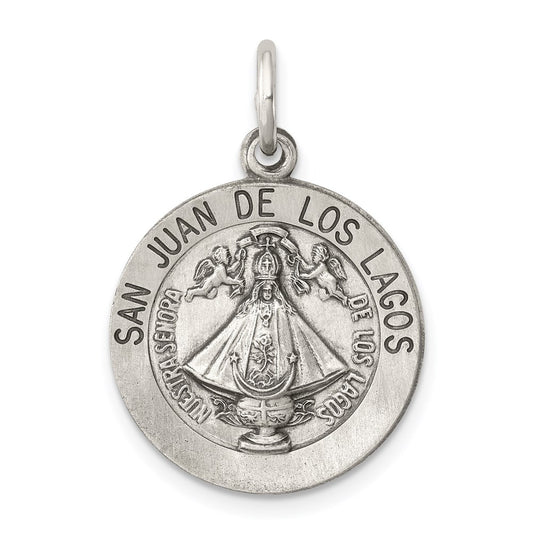 Sterling Silver Antiqued San Juan Los Lagos Medal QC5596