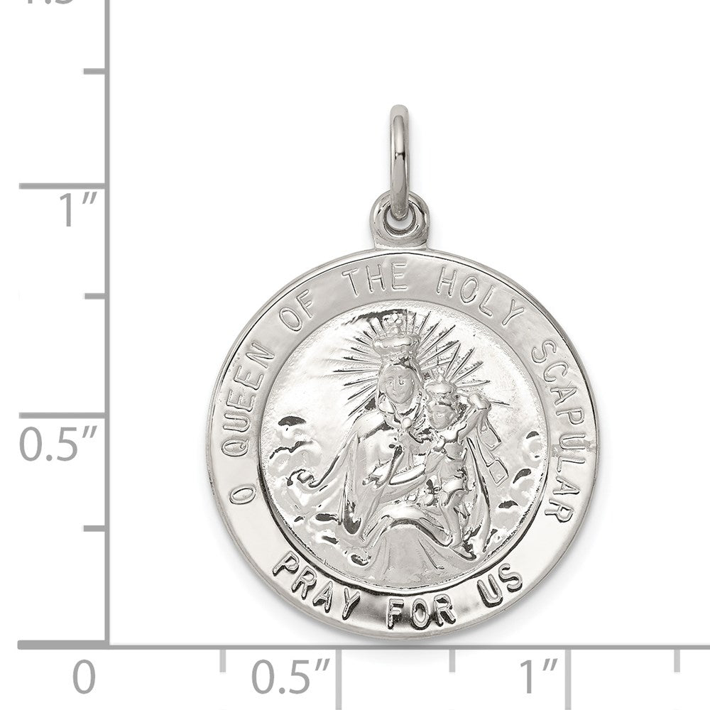 Sterling Silver Queen of the Holy Scapular Medal QC5597