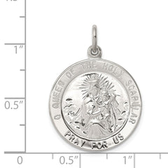 Sterling Silver Queen of the Holy Scapular Medal QC5597