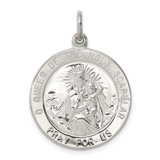 Sterling Silver Queen of the Holy Scapular Medal QC5597